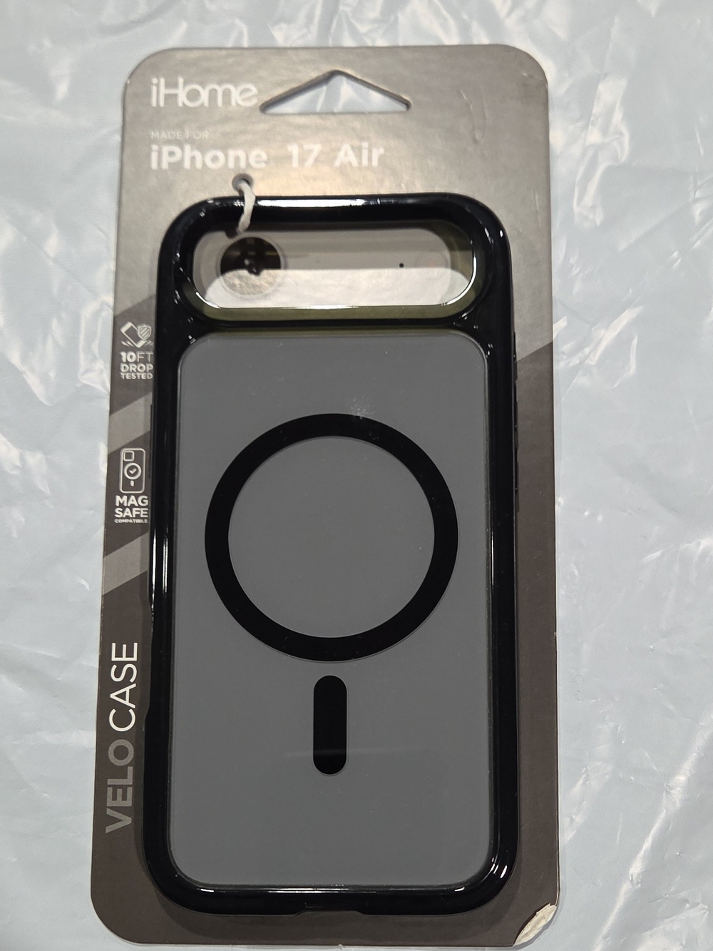 iHome Velo Case for iPhone 17 Air Black & Gray MagSafe Case NWT